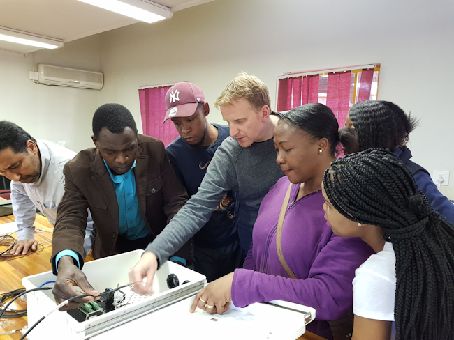 Christian Brümmer leading the hands-on session on setting up an Eddy Covariance system