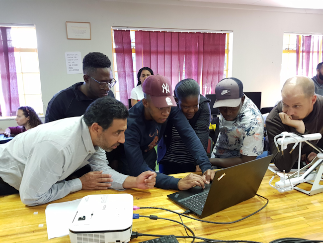 Amukelani Maluleke showing the participants data processing with EddyPro Amukelani Maluleke showing the participants data processing with EddyPro