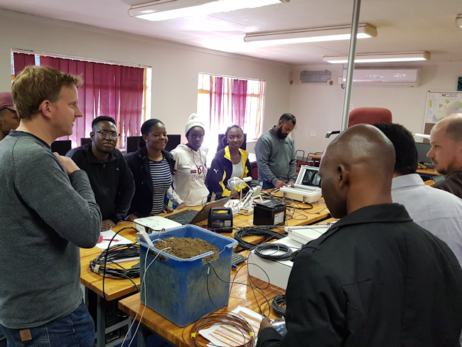 Christian Brümmer leading a session on setting up an Eddy Covariance system